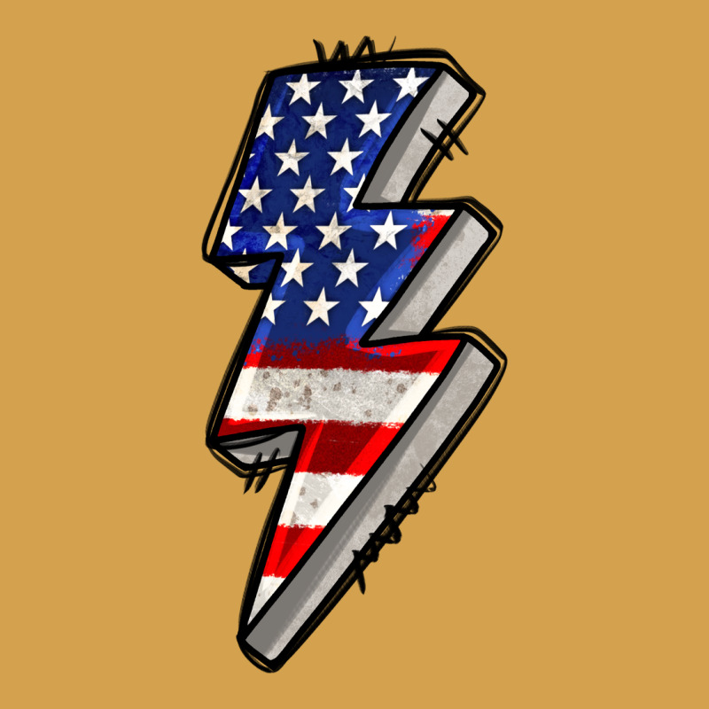 American Lightning Bold 4th Of July Urban Hoodie by CowGirlArtShop | Teevron