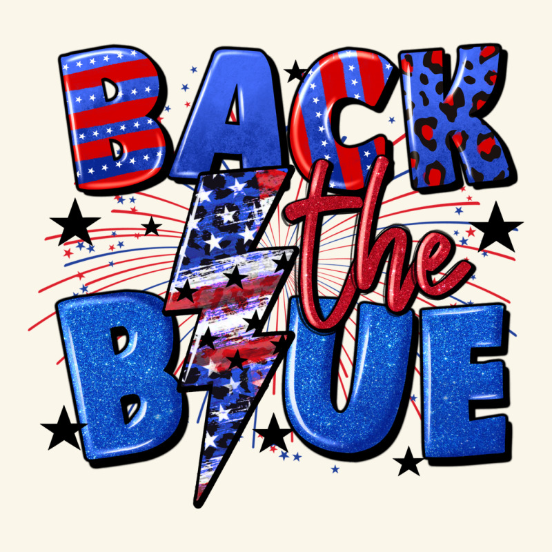 Back The Blue With Lightning Bolt 4th Of July Premium Hoodie by CowGirlArtShop | Teevron