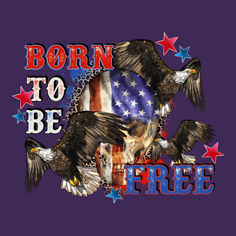 Born To Be Free 4th Of July Premium Hoodie by CowGirlArtShop | Teevron