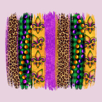 Mardi Gras Fleur De Lis And Beads Brush Stroke Ladies Tee | Teevron