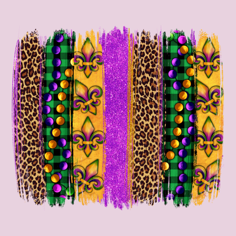 Mardi Gras Fleur De Lis And Beads Brush Stroke Ladies Tee by Artiststas | Teevron