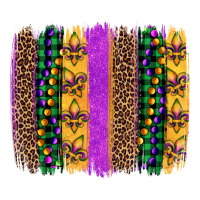 mardi gras fleur de lis and beads brush stroke | Teevron
