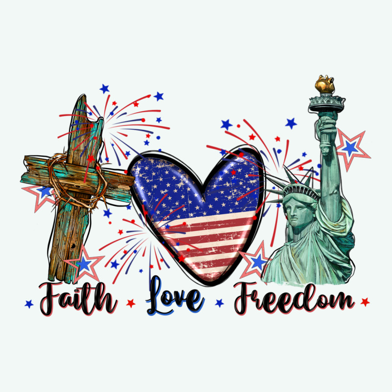 Faith Love Freedom 4th Of July Premium Hoodie by CowGirlArtShop | Teevron