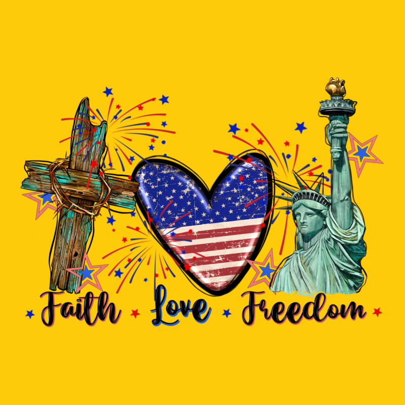 Faith Love Freedom 4th Of July Premium Hoodie by CowGirlArtShop | Teevron