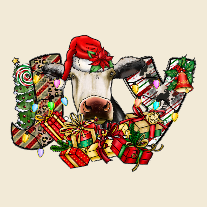 Christmas Joy Cow Premium Hoodie by CowhideDigitalArt | Teevron