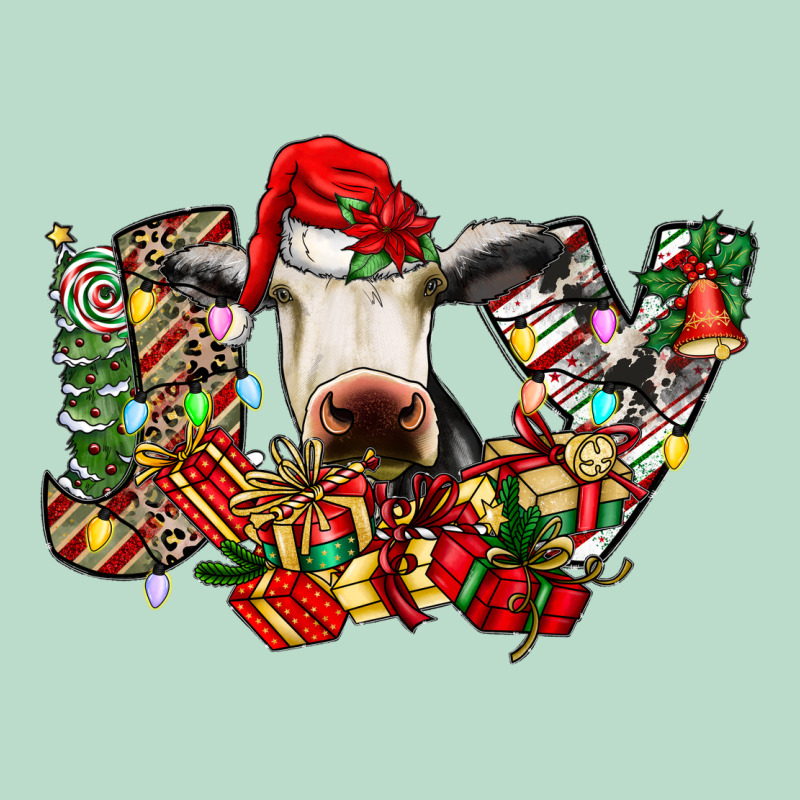 Christmas Joy Cow Premium Hoodie by CowhideDigitalArt | Teevron
