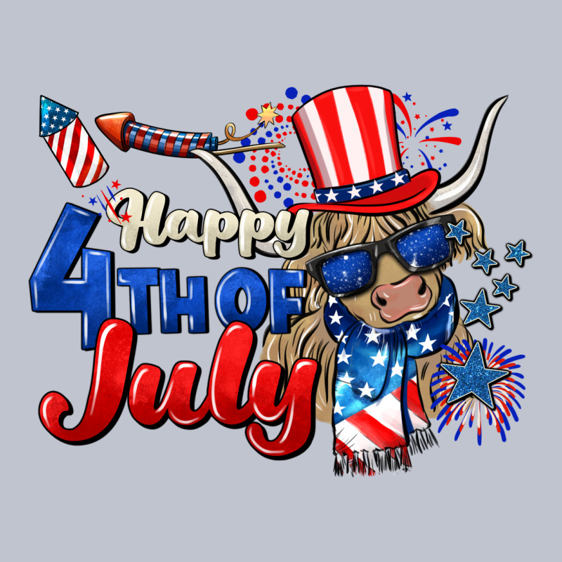 Happy 4th Of July Cow Premium Hoodie by CowGirlArtShop | Teevron