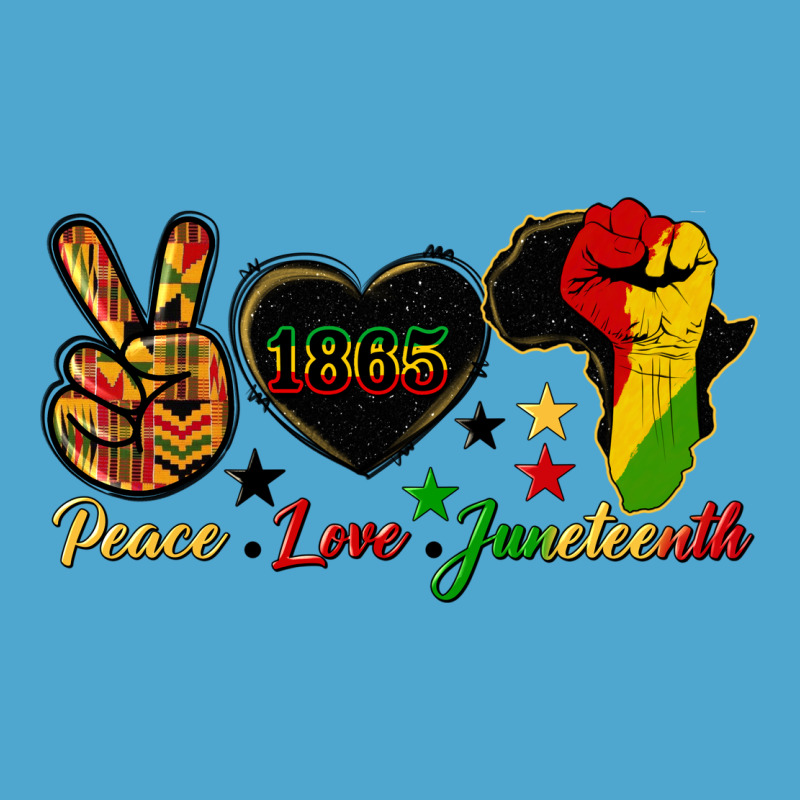 Peace Love Juneteenth Raised Fist Premium Hoodie by HRA Design Shop | Teevron