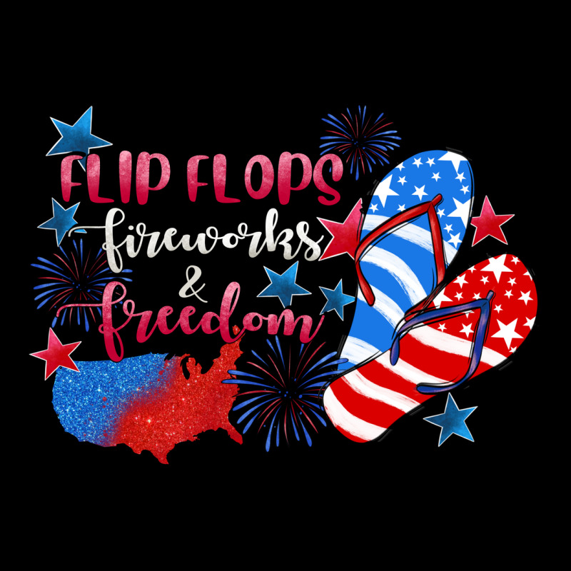 Flip Flops Fireworks & Freedom 4th Of July Urban Hoodie by CowGirlArtShop | Teevron