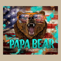 Papa Bear American Flag  Tumbler Long Sleeve Tee | Teevron