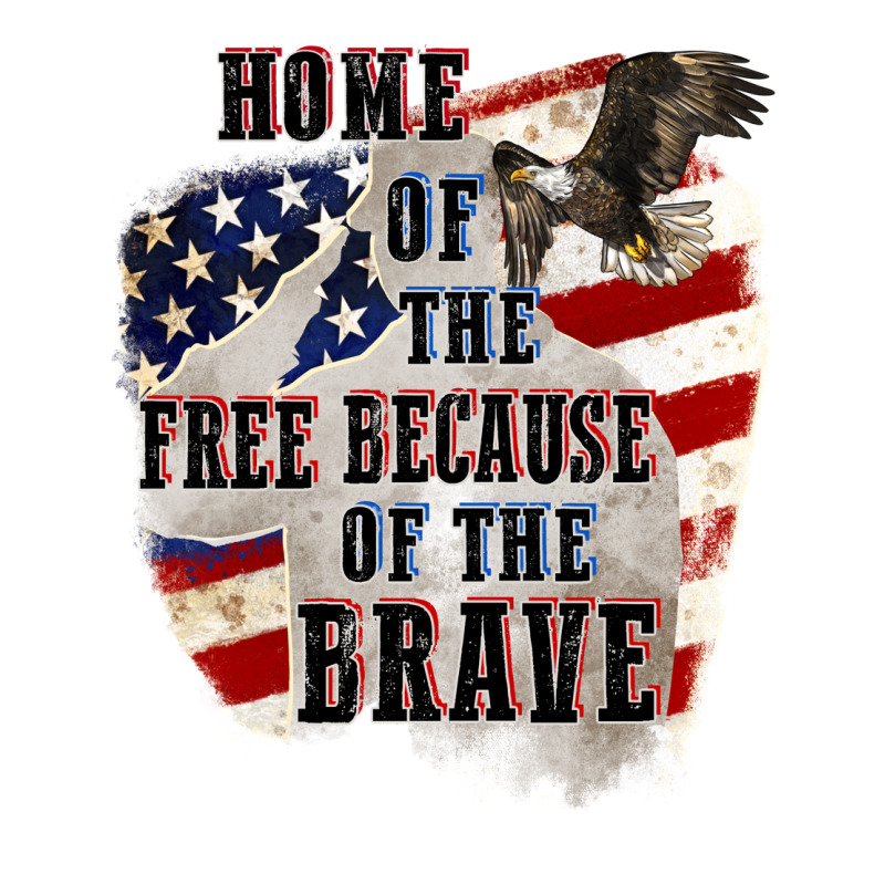 Home Of The Free Because Of The Brave 4th Of July Premium Hoodie by CowGirlArtShop | Teevron