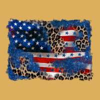 Leopard Glitter American Flag 4th Of July Premium Hoodie | Teevron