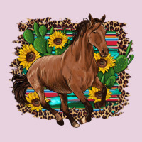 Western Horse Cactus Sunflowers Serape Leopard  Turquoise Wooden Ladies Tee | Teevron