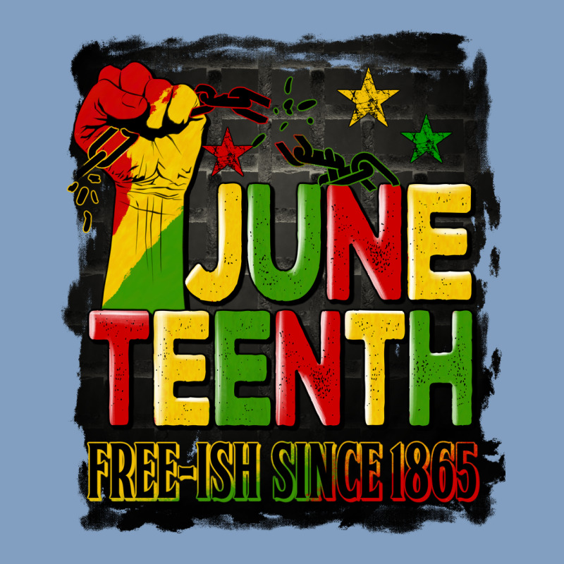 Juneteenth Fist Free Ish Since 1865 With Background Urban Hoodie by HRA Design Shop | Teevron