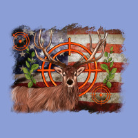 Deer Hunting Target American Flag  Background Long Sleeve Tee | Teevron