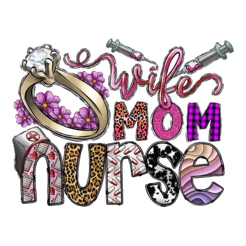 Wife Mom Nurse Premium Tee by SublimationCraftShop | Teevron
