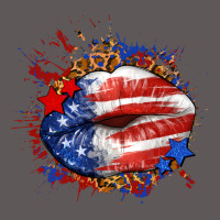 Leopard American Flag Lips Premium Hoodie | Teevron