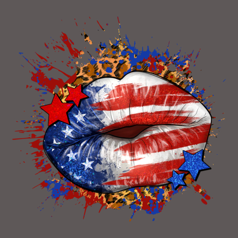 Leopard American Flag Lips Premium Hoodie by Neo Western | Teevron