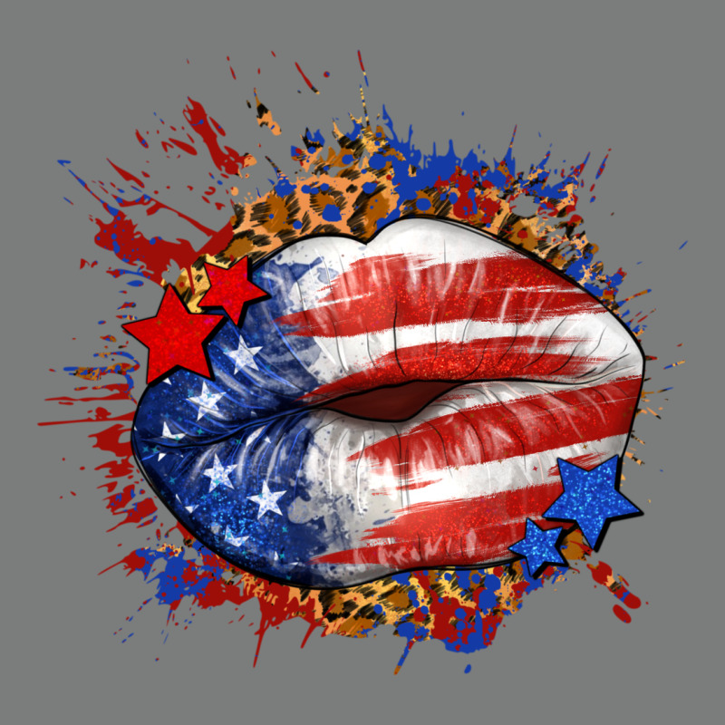 Leopard American Flag Lips Premium Hoodie by Neo Western | Teevron