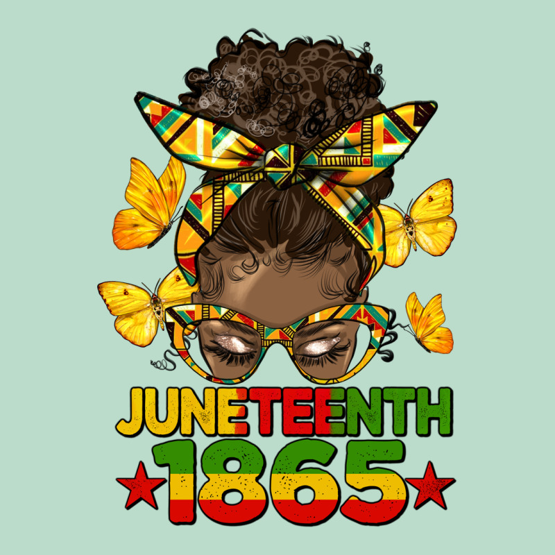 Juneteenth 1865 Afro Bun Premium Hoodie by HRA Design Shop | Teevron