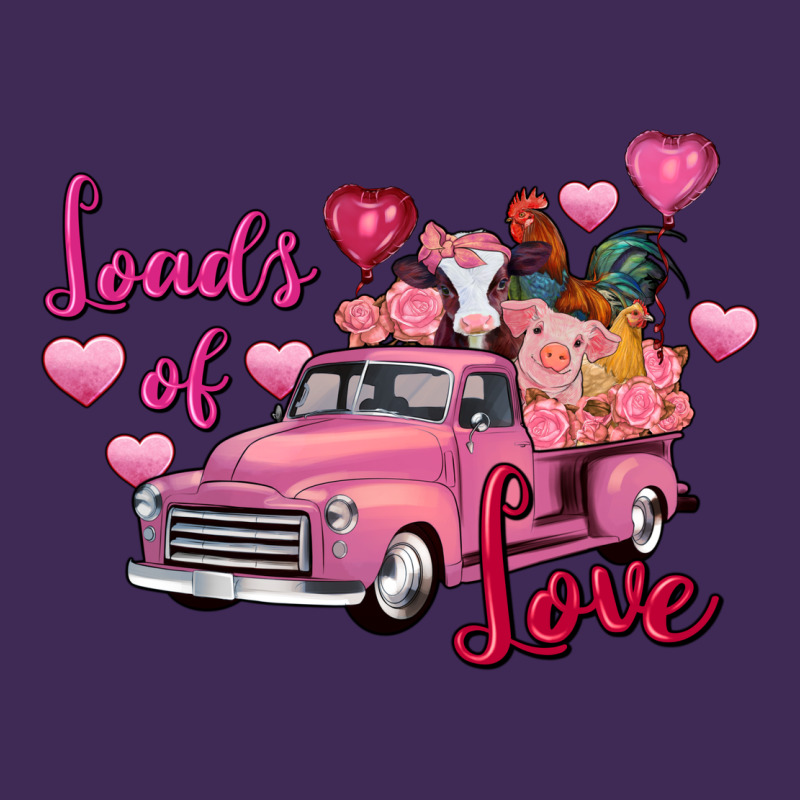 Loads Of Love Valentine's Day Farm Truck Premium Hoodie by FaDigitalArtStudio | Teevron