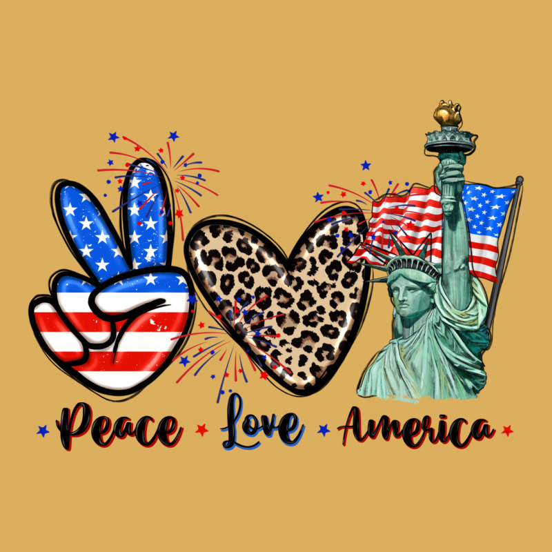 Peace Love America 4th Of July Premium Hoodie by CowGirlArtShop | Teevron