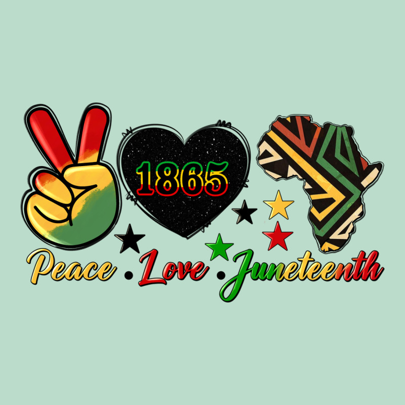 Peace Love Juneteenth 1865 Premium Hoodie by HRA Design Shop | Teevron