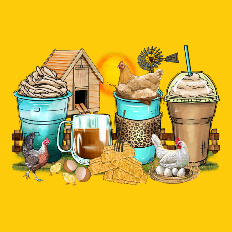 Chicken Coffee Cups Premium Hoodie by Zillion Design Studio | Teevron