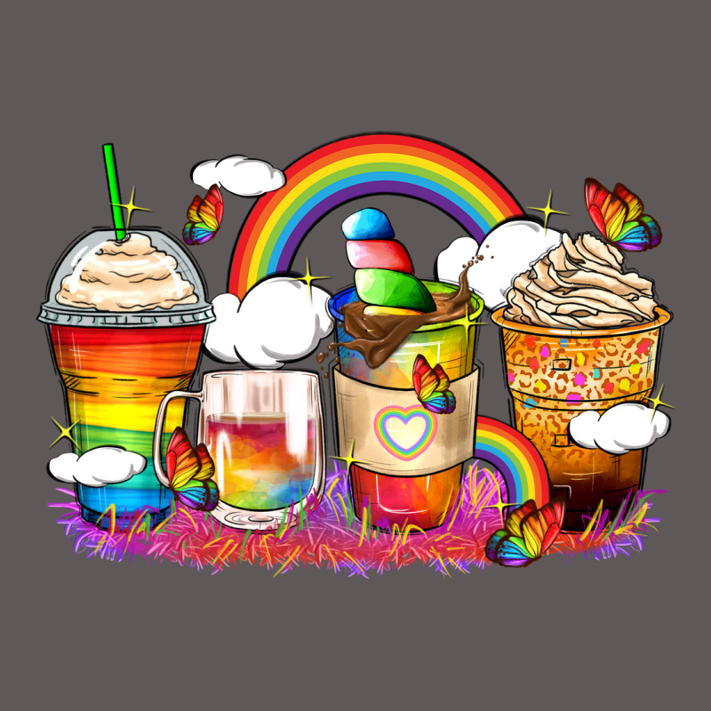 Rainbow Coffee Cups Premium Hoodie by Zillion Design Studio | Teevron