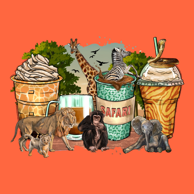 Safari Animals Coffee Cups Premium Hoodie by Zillion Design Studio | Teevron