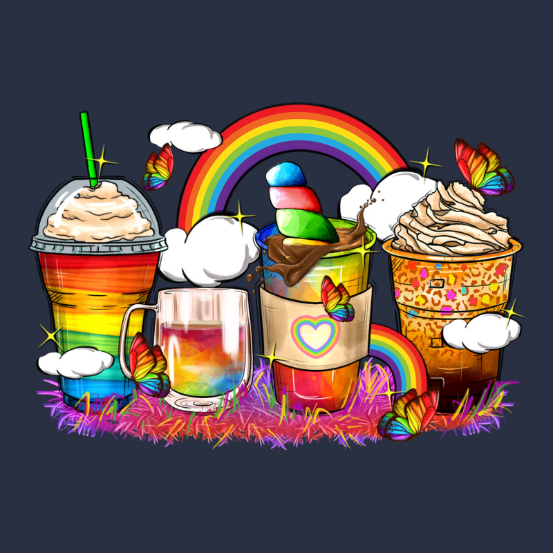 Rainbow Coffee Cups Urban Hoodie by Zillion Design Studio | Teevron