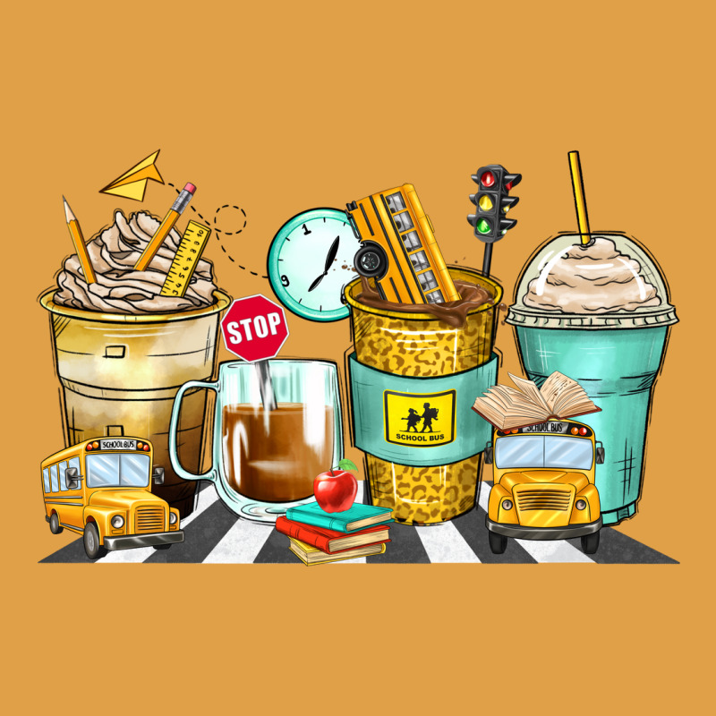 School Bus Coffee Cups Premium Hoodie by Zillion Design Studio | Teevron