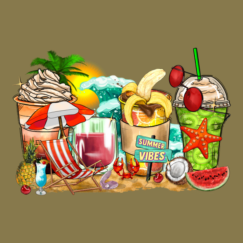 Summer Vibes Coffee Cups Premium Hoodie by Zillion Design Studio | Teevron