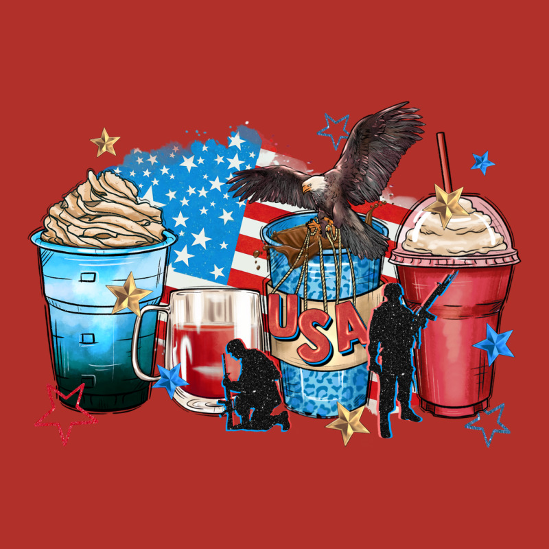 Usa Coffee Cups Premium Hoodie by Zillion Design Studio | Teevron