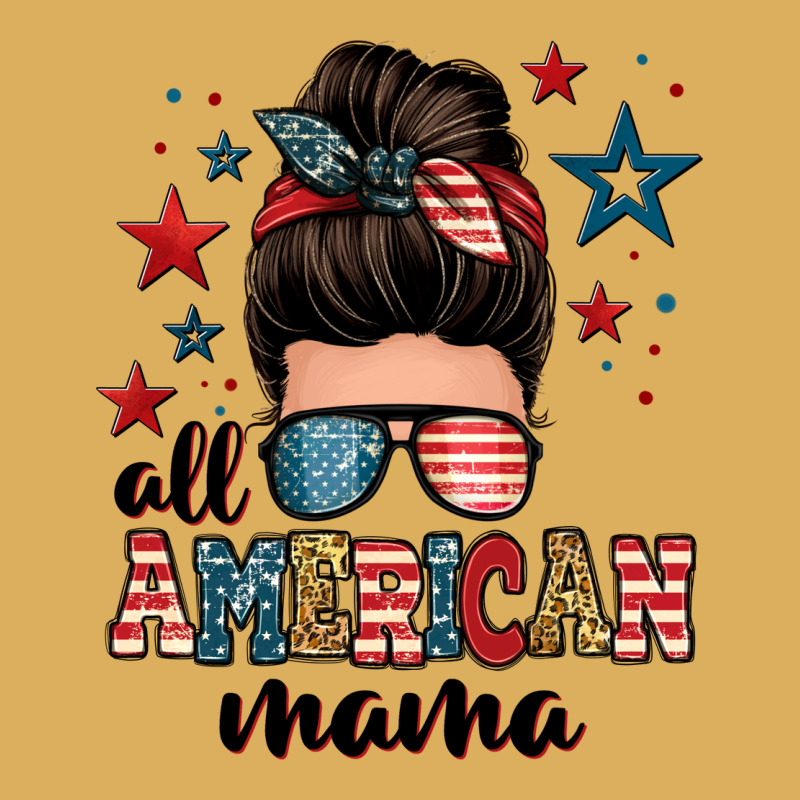 All American Mama Messy Bun Premium Hoodie by Zillion Design Studio | Teevron