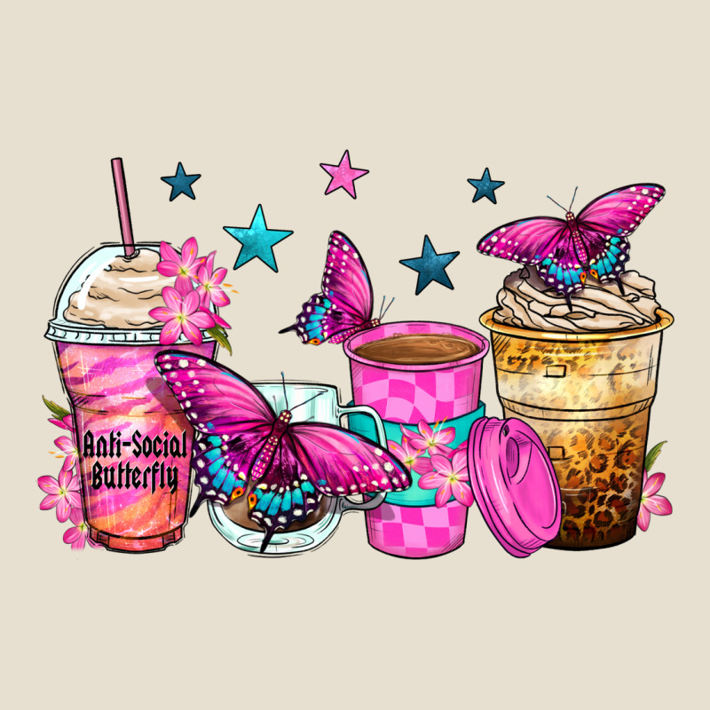 Antisocial Butterfly Coffee Cups Urban Hoodie by Zillion Design Studio | Teevron