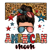 American Mom Junkie Messy Bun Premium Hoodie | Teevron