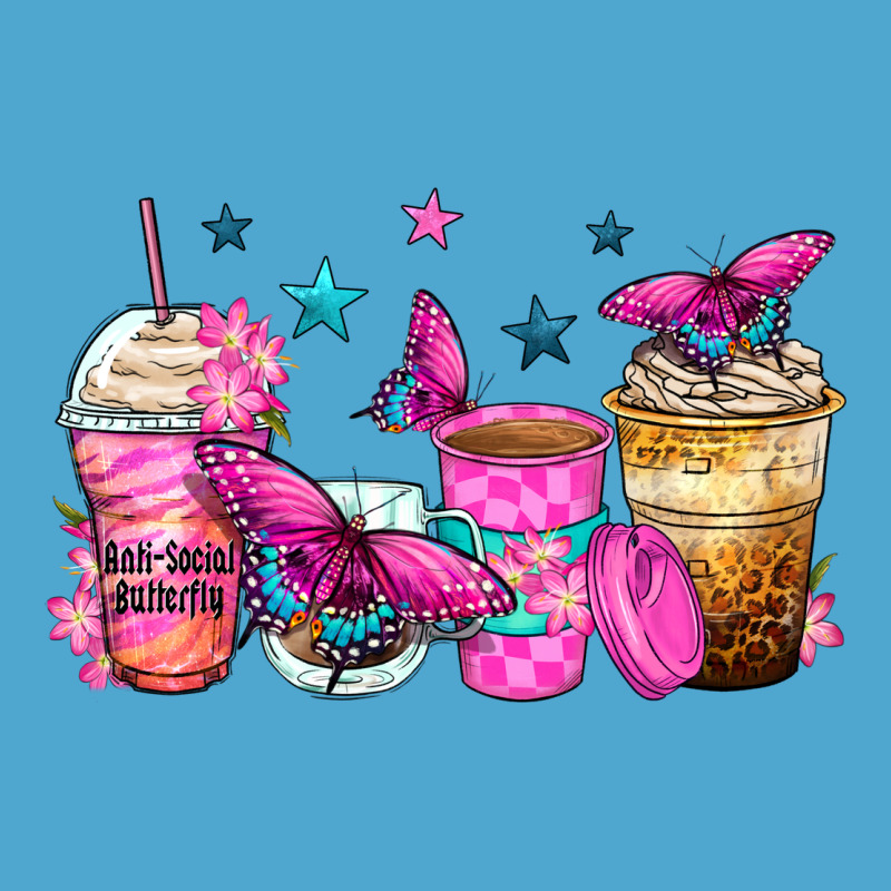 Antisocial Butterfly Coffee Cups Premium Hoodie by Zillion Design Studio | Teevron