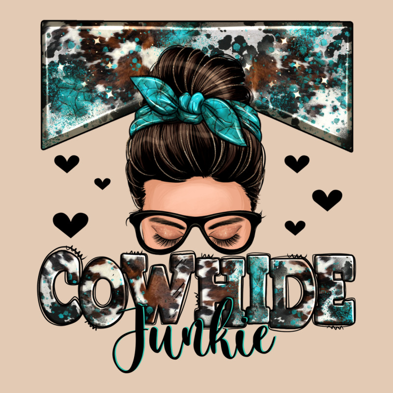 Cowhide Junkie Messy Bun Urban Hoodie by Zillion Design Studio | Teevron