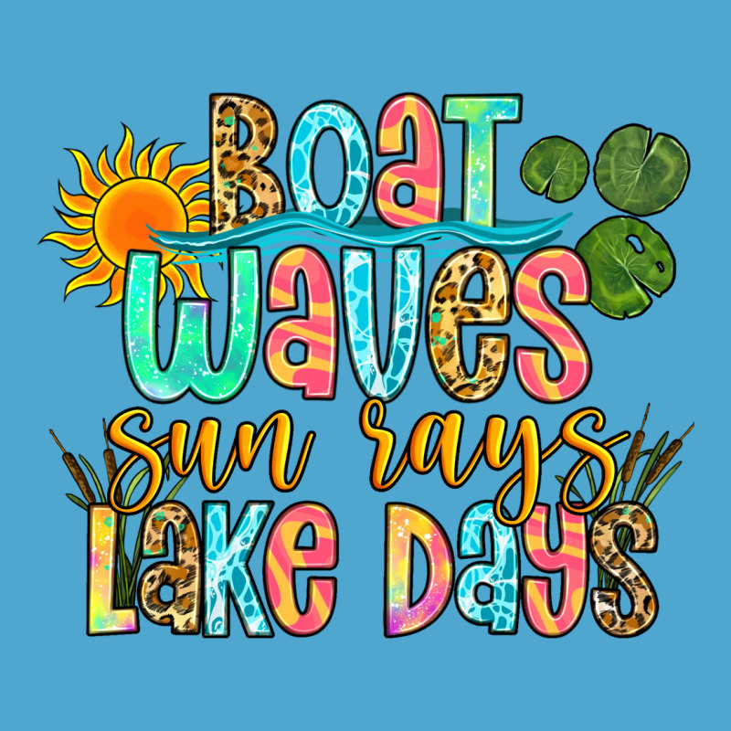 Boat Waves Sun Rays Lake Days Premium Hoodie by Zillion Design Studio | Teevron