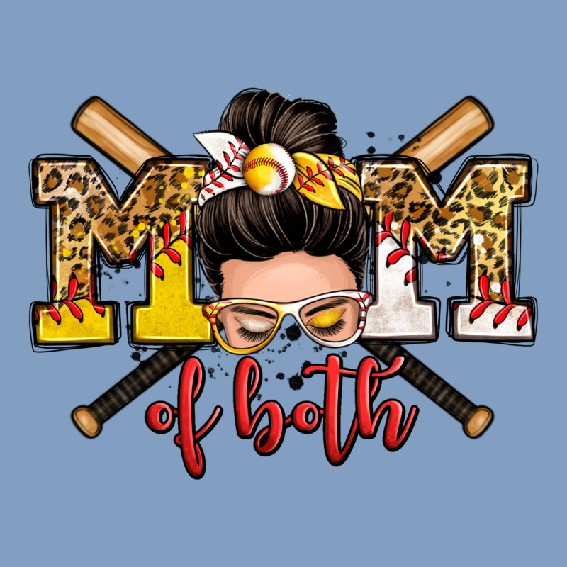 Mom Of Both Baseball And Softball Messy Bun Urban Hoodie by Zillion Design Studio | Teevron