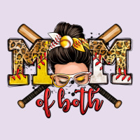 Mom Of Both Baseball And Softball Messy Bun Premium Hoodie | Teevron