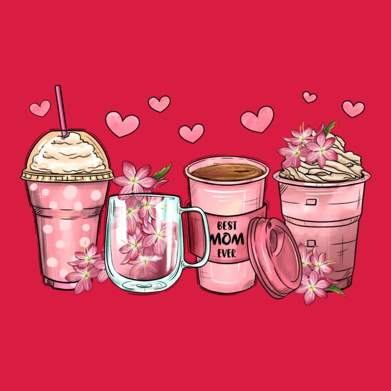 Mother's Day Floral Coffee Cups Premium Hoodie by Zillion Design Studio | Teevron