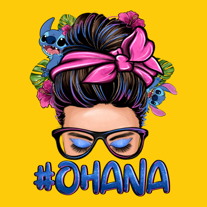 Ohana Stitch Messy Bun Premium Hoodie by Zillion Design Studio | Teevron