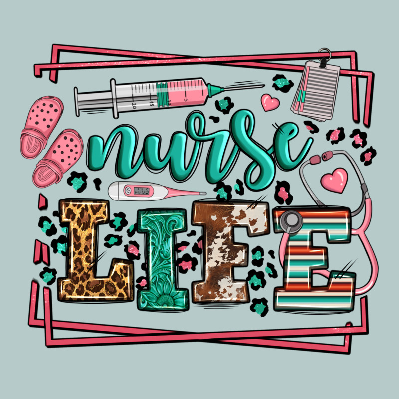 Nurse Life Leopard Frame Heavy Core Tee by LillyAllenDesigns | Teevron