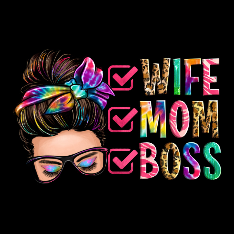 Wife Mom Boss Messy Bun Urban Hoodie by Zillion Design Studio | Teevron