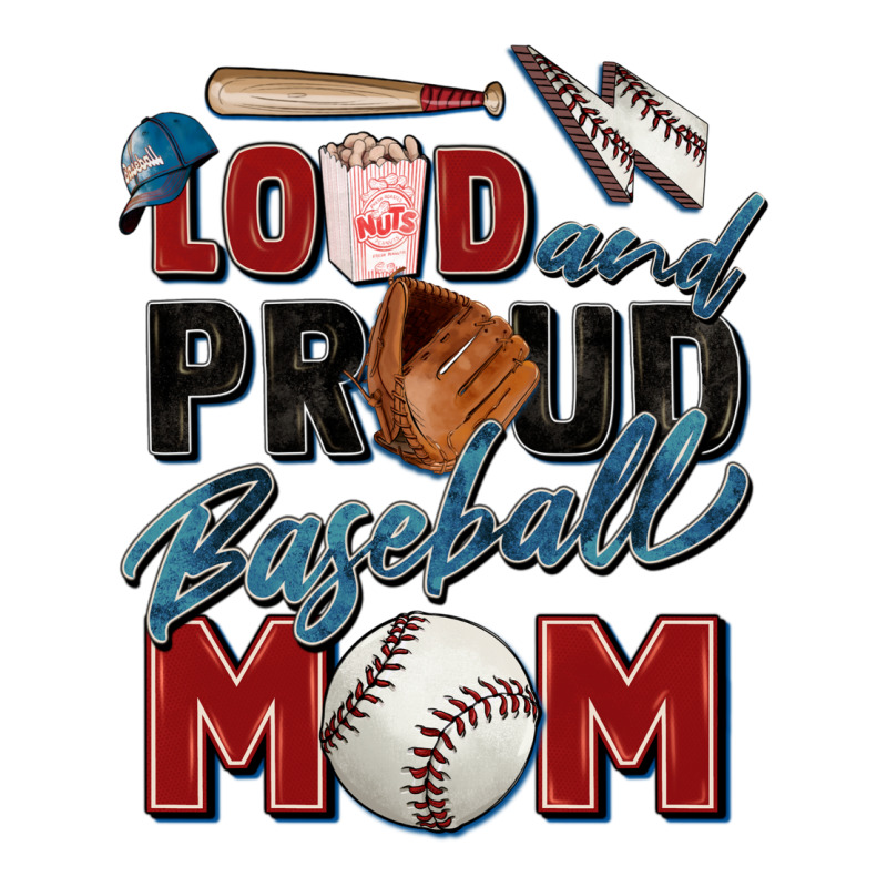 Loud And Proud Baseball Mom Premium Hoodie by Zillion Design Studio | Teevron