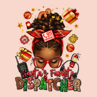 Santa's Favorite Dispatcher Afro Messy Bun Urban Hoodie | Teevron