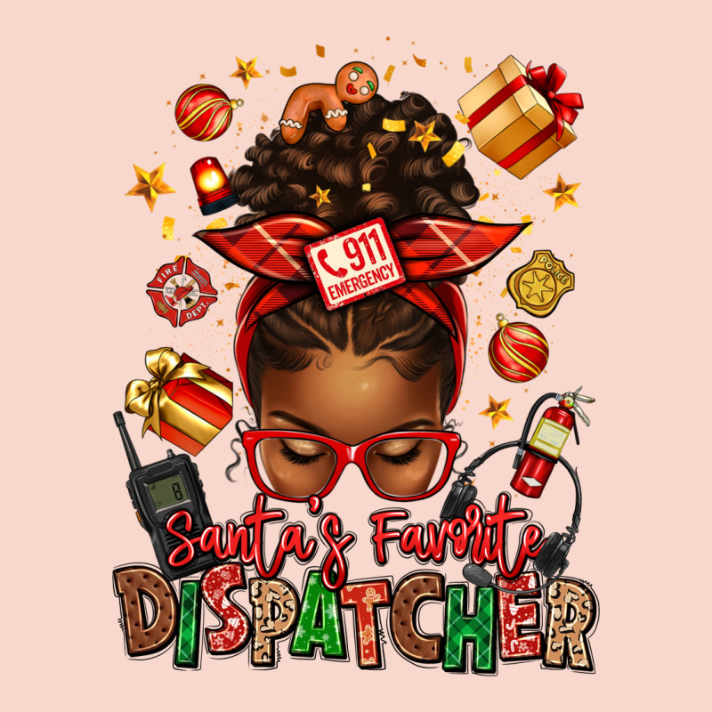 Santa's Favorite Dispatcher Afro Messy Bun Urban Hoodie by texasbilliewilder | Teevron
