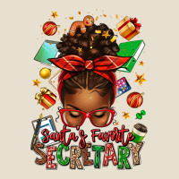 Santa's Favorite Secretary Afro Messy Bun Urban Hoodie | Teevron